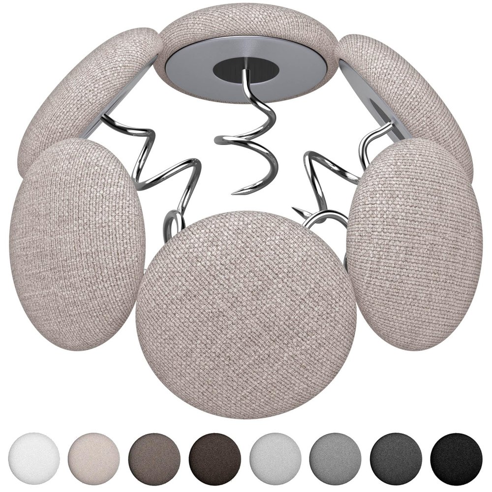 Flax Covered Button Twist Pins - for Bed Skirts Pins,Sofa,Upholstery,Armchair Caddies, Armrest Covers, Slipcovers (12, M-Light Brown 12)