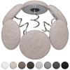Flax Covered Button Twist Pins - for Bed Skirts Pins,Sofa,Upholstery,Armchair Caddies, Armrest Covers, Slipcovers (12, M-Light Brown 12) view 1