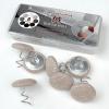 Flax Covered Button Twist Pins - for Bed Skirts Pins,Sofa,Upholstery,Armchair Caddies, Armrest Covers, Slipcovers (12, M-Light Brown 12) view 2
