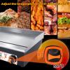 RUYICZB Commercial Electric Griddle 21.65Inch, Non-Stick Countertop Flat Top Grill Stainless Steel, Removable Oil Box, Adjustable Temperature 0-300, Teppanyaki Grill for Restaurant Kitchen view 3