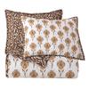 HiEnd Accents Woodstock 3 Piece Reversible Cotton Quilt Set with Pillow Shams, King Size, White Tan Floral Fall Leaves Print, Chic Casual Modern Rustic Bedding Set view 3