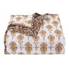 HiEnd Accents Woodstock 3 Piece Reversible Cotton Quilt Set with Pillow Shams, King Size, White Tan Floral Fall Leaves Print, Chic Casual Modern Rustic Bedding Set view 4