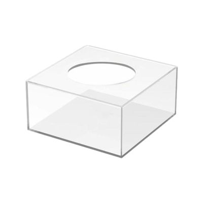DUDOK Acrylic Cake Box, Square Transparent Acrylic Cake Stand, Clear Cake Display Box with Removable Fillable Tray for Weddings & Special Occasions
