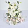 DUDOK Acrylic Cake Box, Square Transparent Acrylic Cake Stand, Clear Cake Display Box with Removable Fillable Tray for Weddings & Special Occasions view 4