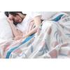 100% Cotton Muslin Throw Blankets 4-Layer Soft Skin-Friendly Breathable Pre-Washed Lightweight Warm Bed Blankets, fit Couch Sofa for All Season, peach pattern ( Color : Blue , Size : 150*200cm ) view 4