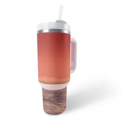 MightySkins Skin Compatible with Stanley The Quencher H2.0 FlowState 30 Oz Tumbler - Red Horizon | Protective, Durable, and Unique Vinyl Decal wrap Cover | Easy to Apply, Remove, and Change Styles