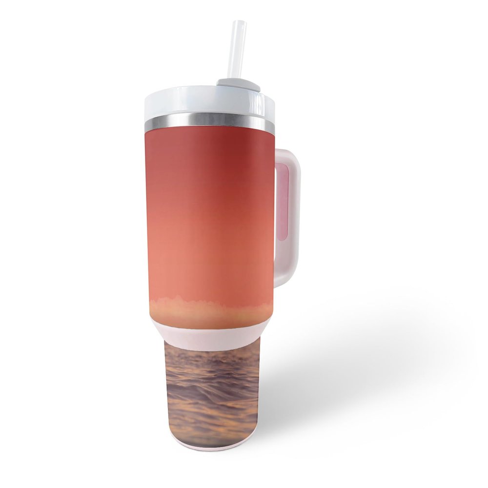 MightySkins Skin Compatible with Stanley The Quencher H2.0 FlowState 30 Oz Tumbler - Red Horizon | Protective, Durable, and Unique Vinyl Decal wrap Cover | Easy to Apply, Remove, and Change Styles