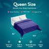 Sleepgram Supima Machine Washable 400 Thread Count Cotton Silver Ion Infused Luxury Zippered Duvet Cover with Travel Bag, Queen, Violet view 2