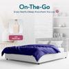 Sleepgram Supima Machine Washable 400 Thread Count Cotton Silver Ion Infused Luxury Zippered Duvet Cover with Travel Bag, Queen, Violet view 3