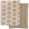 Mud Pie Taupe Waffle Towel Set; 26" x 16 1/2" view 1