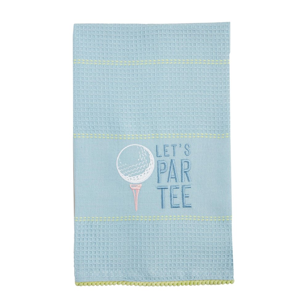 Mud Pie Lets Par Tee Golf Waffle Towel; 26" x 16 1/2"