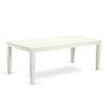 East West Furniture LGAS9-LWH-41 9 Piece Dining Table Set Includes A Wooden Table and 8 Platinum Gray Polyester Fabric Dinner Chairs with Stylish Back- Linen White Finish view 3