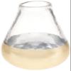 Mud Pie Medium Glass and Gold Vase view 1