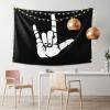 BERULL I Love You Asl American Sign Language Tapestry Wall Hanging Decoration Blanket Bedroom Living Room Dormitory Tapestry 60 * 40 Inch Parade Tapestry view 2