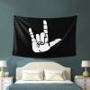 BERULL I Love You Asl American Sign Language Tapestry Wall Hanging Decoration Blanket Bedroom Living Room Dormitory Tapestry 60 * 40 Inch Parade Tapestry view 4