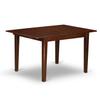 East West Furniture NFAS5-MAH-26 5 Piece Kitchen Table Set Includes A Mid Century Table and 4 Burgundy Polyester Fabric Parson Chairs, Mahogany view 3