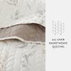 Linen Market Quilt Coverlet Set All Season Patterned Reversible Microfiber Ultra Soft Bedding in Watercolor Leaves - King/Cal-King Watercolor Leaves Latte view 3