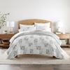 Linen Market Quilt Coverlet Set All Season Patterned Reversible Microfiber Ultra Soft Bedding in Patchwork - Twin/TwinXL Patchwork Light Gray view 1