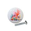 Coral Reef Collection by YAW - 1.5" DECORATIVE Glossy Ceramic Dresser Drawer PULLS Cabinet Cupboard KNOBS (01) view 1
