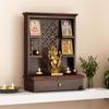 Home Temple Wooden Puja Mandir Pooja Stand for Home and Office Wall Mandir for Home Temple for Home and Office (Walnut) view 1