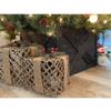 BARNWOODUSA Christmas Tree Collar or Box Made of Reclaimed Wood  Rustic Tree Skirt Replacement Blocks, Adds Farmhouse Charm  Natural, Hook-&-Loop Strip Panels 37x27 in., Black view 2
