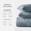 Linen Market Quilt Coverlet Set All Season Microfiber Modern Ultra Soft Bedding in Floral Stitch - Twin/TwinXL Floral Stitch Dusk Blue view 2
