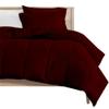 RAJVEER TEXTILE All Season Down Alternative 300GSM Quilted Comforter with 2 Pillow Sham - Microfiber Duvet Insert with Corner Tabs- Bed Comforter, Full/Queen(90" X 90") Colour-Burgundy view 1