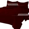 RAJVEER TEXTILE All Season Down Alternative 300GSM Quilted Comforter with 2 Pillow Sham - Microfiber Duvet Insert with Corner Tabs- Bed Comforter, Full/Queen(90" X 90") Colour-Burgundy view 2