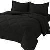 RAJVEER TEXTILE All Season Down Alternative 300GSM Quilted Comforter with 2 Pillow Sham - Microfiber Duvet Insert with Corner Tabs- Bed Comforter, Twin/Twin XL(68" X 90") Colour-Dark Grey view 3