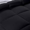 RAJVEER TEXTILE All Season Down Alternative 300GSM Quilted Comforter with 2 Pillow Sham - Microfiber Duvet Insert with Corner Tabs- Bed Comforter, Twin/Twin XL(68" X 90") Colour-Dark Grey view 4