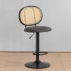 KAMPCO Bar Stools Height Adjustable Swivel Barstools PU Leather Upholstered Bar Chair with Backrest view 2