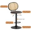 KAMPCO Bar Stools Height Adjustable Swivel Barstools PU Leather Upholstered Bar Chair with Backrest view 4