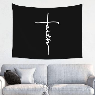 Faith Jesus Christian Vertical Cross Wall Tapestries Wall Decorations Tapestry For Bedroom Living Room 29x37 inch