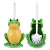 Green Frog Toilet Bowl Brush and Holder Set, Toilet Cleaner Brush, Toilet Scrubber Cleaning Brush with Solid Handle and Durable Bristles for Bathroom Deep Cleaning view 2