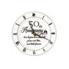 Treble Bee 50th Anniversary Porcelain Clock with Gold Trim, 50 Year Wedding Gifts Idea for Parents, Unique 50th Anniversary Decorations for Husband or Wife -10 inch view 1