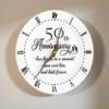 Treble Bee 50th Anniversary Porcelain Clock with Gold Trim, 50 Year Wedding Gifts Idea for Parents, Unique 50th Anniversary Decorations for Husband or Wife -10 inch view 2