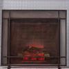 Spark Protection Fire Spark Guard Screen Black/Gold Modern Metal Scrollwork Single Panel Fireplace Screen, Freestanding Spark Guard Fire Place Door for Baby, Pets & Dogs Safety Feito na China view 1