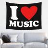 I love Music Tapestries Wall Decorations Tapestry For Bedroom Living Room 29x37 inch view 1