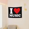 I love Music Tapestries Wall Decorations Tapestry For Bedroom Living Room 29x37 inch view 4