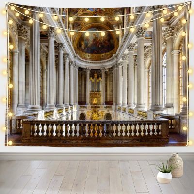 Loccor 106''x70'' France Palace of Versailles Tapestry Wall Hanging France Museum Landmark World Heritage King's Chapel Interior for Party Birthday Decor Adults Bedroom Decor