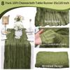 8 Pack Grass Green Cheesecloth Table Runner 10Ft Boho Table Runners 35x120Inch Romantic Cheese Cloth Table Runner for Wedding Birthday Party Bridal Baby Shower Engagement Holiday Christmas Table Decor view 4