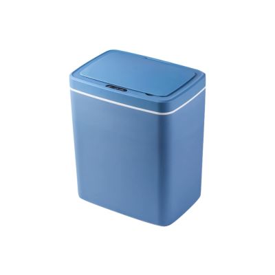 Tyenaza 14L Smart Induction Trash Can, 30cm Touchless Motion Sensor Automatic Garbage Can with Lid for Bedroom, Bathroom, Toilet Office(Blue)