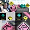 Nouiroy Double-Side Baby on Board Sign with Suction Cups, Reflective Surf Baby On Board PVC Car Decals Cute Reflective Baby Safety Warning Car Decal (Koala, Yellow) view 2