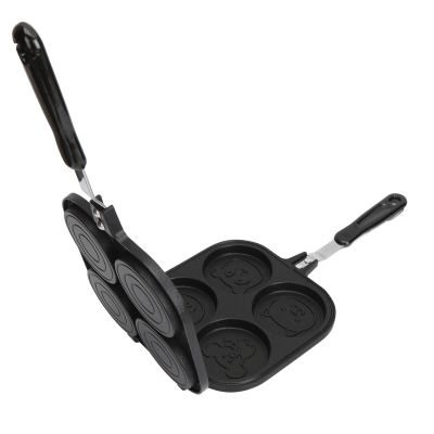 Double Sided Pancake Pan, Anti Stick Coating Double Sided Frying Pan Aluminum Alloy Multifunctional Egg Omelette Pan for Wheel Pie Bread Egg