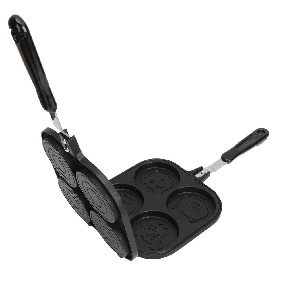 Double Sided Pancake Pan, Anti Stick Coating Double Sided Frying Pan Aluminum Alloy Multifunctional Egg Omelette Pan for Wheel Pie Bread Egg