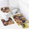 ZGDPBYF 3 Pieces Bath Mats Set for Bathroom, Black Couple African American Men Bathroom Rug Set of 3, Sunflower Bouquet Black Couple Washable Cover Floor Rug Decorations for Kitchen Bathroom Bedroom view 3