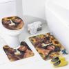 ZGDPBYF Bathroom Rugs Set Ultra Soft 3 Pieces Bath Rugs Non Slip, Bathroom Mat, Bathroom Set with Toilet Rugs, Afro Couple Vintage Floral Flower Romantic Love Perfect Plush Bathroom Mats Bathroom Tub view 3