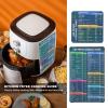 SUNFECILI Air Fryer Cheat Sheet Set Air Fryer Accessories Cook Times Chart Cookbook Recipe Card Meat Temp Guide Kitchen Fryer Magnet Sheet Cooking Frying Time Reference Guide view 3