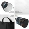 Round Laundry Basket Dirty Clothes Hamper with Handles Mountain Bike Tournament Laundry Hamper for Bathroom Waterproof Circular Hamper Lightweight Round Storage Basket for Blanket Organizer Basket view 4