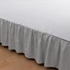 xuan dian Bed Skirt Full Size Ruffled Bed Skirts with Split Corners, 12 Inch Drop Dust Ruffle Bed Skirt with Platform, Light Gray view 4